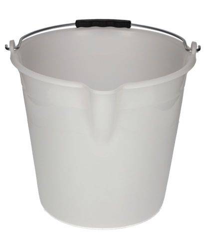 Industrie-Eimer aus Polyethylen, 12 Liter, weiß, VE = 10 Stück-1