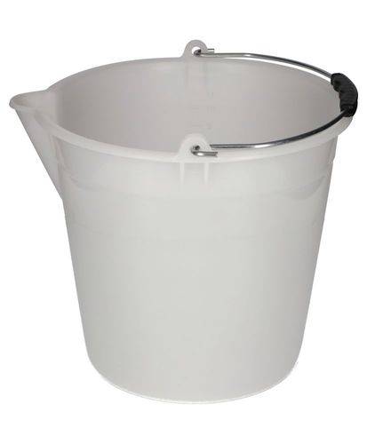 Industrie-Eimer aus Polyethylen, 12 Liter, weiß, VE = 10 Stück-3
