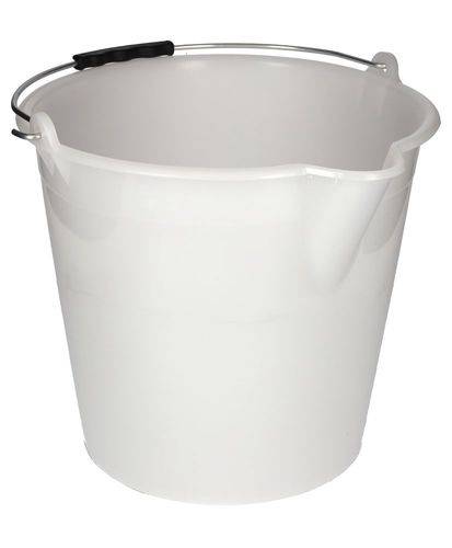 Industrie-Eimer aus Polyethylen, 17 Liter, weiß, VE = 10 Stück-0
