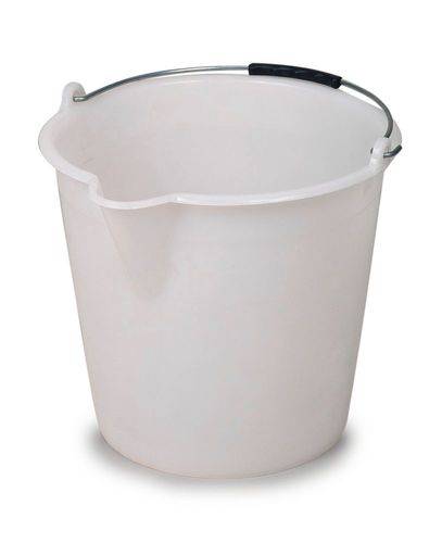 Industrie-Eimer aus Polyethylen, 9 Liter, weiß, VE = 10 Stück-1
