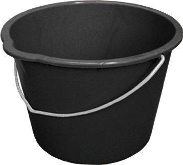 Kunststoff-Eimer aus recyceltem Polyethylen, 20 Liter, schwarz, VE = 10 Stück-1