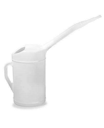 Messkanne aus PE mit flexiblem Auslauf, skaliert, 5,0 Liter Volumen-2