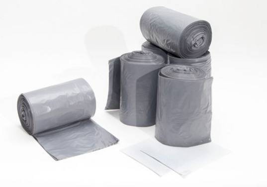 Kunststoff-Abfallsäcke, grau (1 Pack = 100 Stück)
