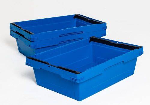 Mehrweg-Stapelbehälter classic-line D, Stapelbügel, nestbar, 600 x 400 x 173 mm, blau, VE = 3 St.-0