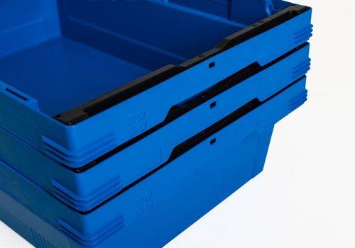 Mehrweg-Stapelbehälter classic-line D, Stapelbügel, nestbar, 600 x 400 x 173 mm, blau, VE = 3 St.-2