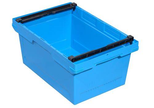Mehrweg-Stapelbehälter classic-line D, Stapelbügel, nestbar, 600 x 400 x 273 mm, blau, VE = 3 St.-0