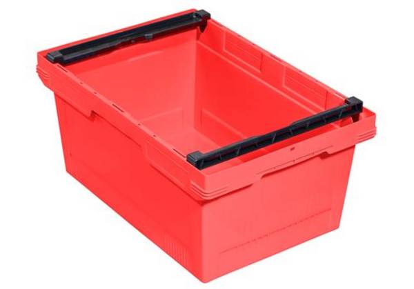 Mehrweg-Stapelbehälter classic-line D, Stapelbügel, nestbar, 600 x 400 x 273 mm, rot, VE = 3 St.