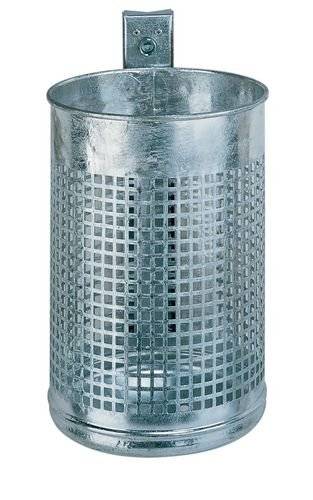 Abfallkorb, Lochblech, 20 Liter Volumen, karminrot-0