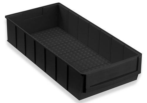 ESD-Regalkasten pro-line C2-B, PP, 185 x 400 x 81 mm, schwarz, VE = 24 St.-0