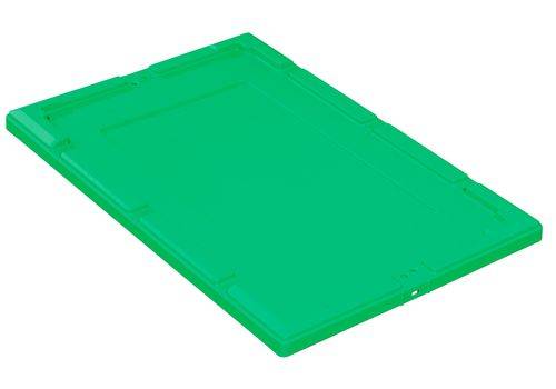 Stülpdeckel für Mehrweg-Stapelbehälter classic-line D, 610 x 410 x 35 mm, grün, VE = 2 St.-0