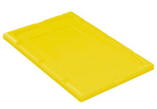 Stülpdeckel für Mehrweg-Stapelbehälter classic-line D, 610 x 410 x 35 mm, gelb, VE = 2 St.-0