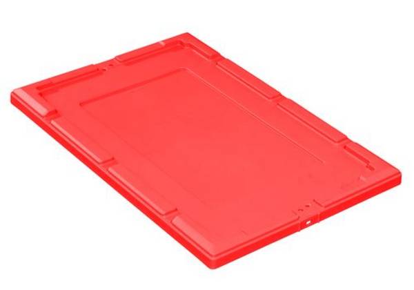 Stülpdeckel für Mehrweg-Stapelbehälter classic-line D, 610 x 410 x 35 mm, rot, VE = 2 St.
