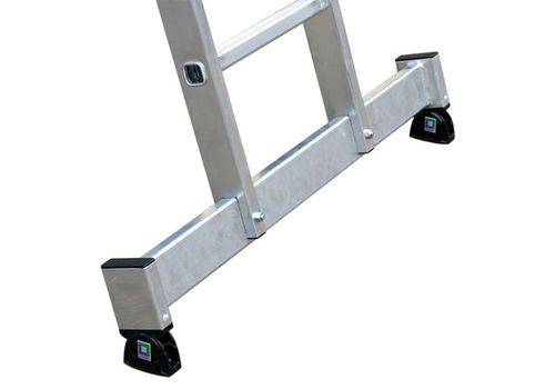 Klappleiter aus Aluminium, mit nivello®-Traverse, rutschsichere Leiterschuhe, 2 x 8 Sprossen-3