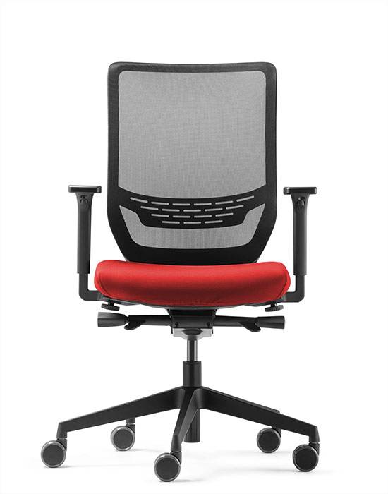 Bezug,f. Bürodrehstuhl,Stoff,rot-3