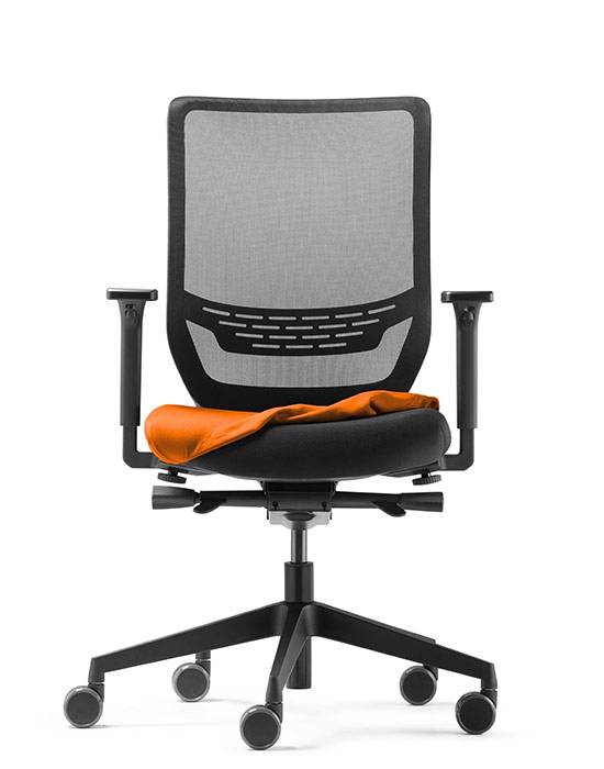 Bezug,f. Bürodrehstuhl,Stoff,orange-3