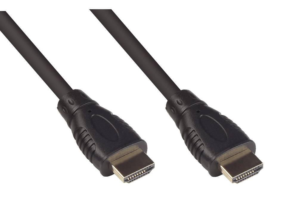 Good Connections® Anschlusskabel HDMI 2.0b, 4K / UHD @60Hz, 18 Gbit/s, vergoldete Kontakte, schwarz, 2m-0