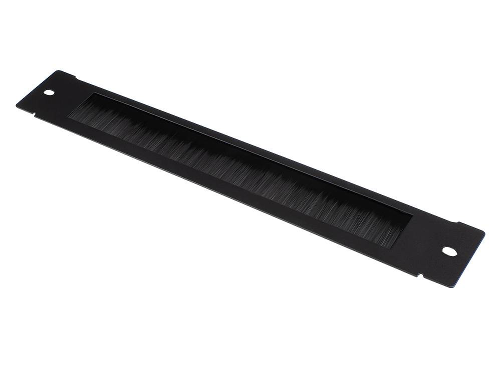 Bürstenleiste 380 mm x 57 mm für Good Connections® 19" Wandgehäuse FLAT-Pack (GC-RFxxxS), tiefschwarz (RAL9005)-0