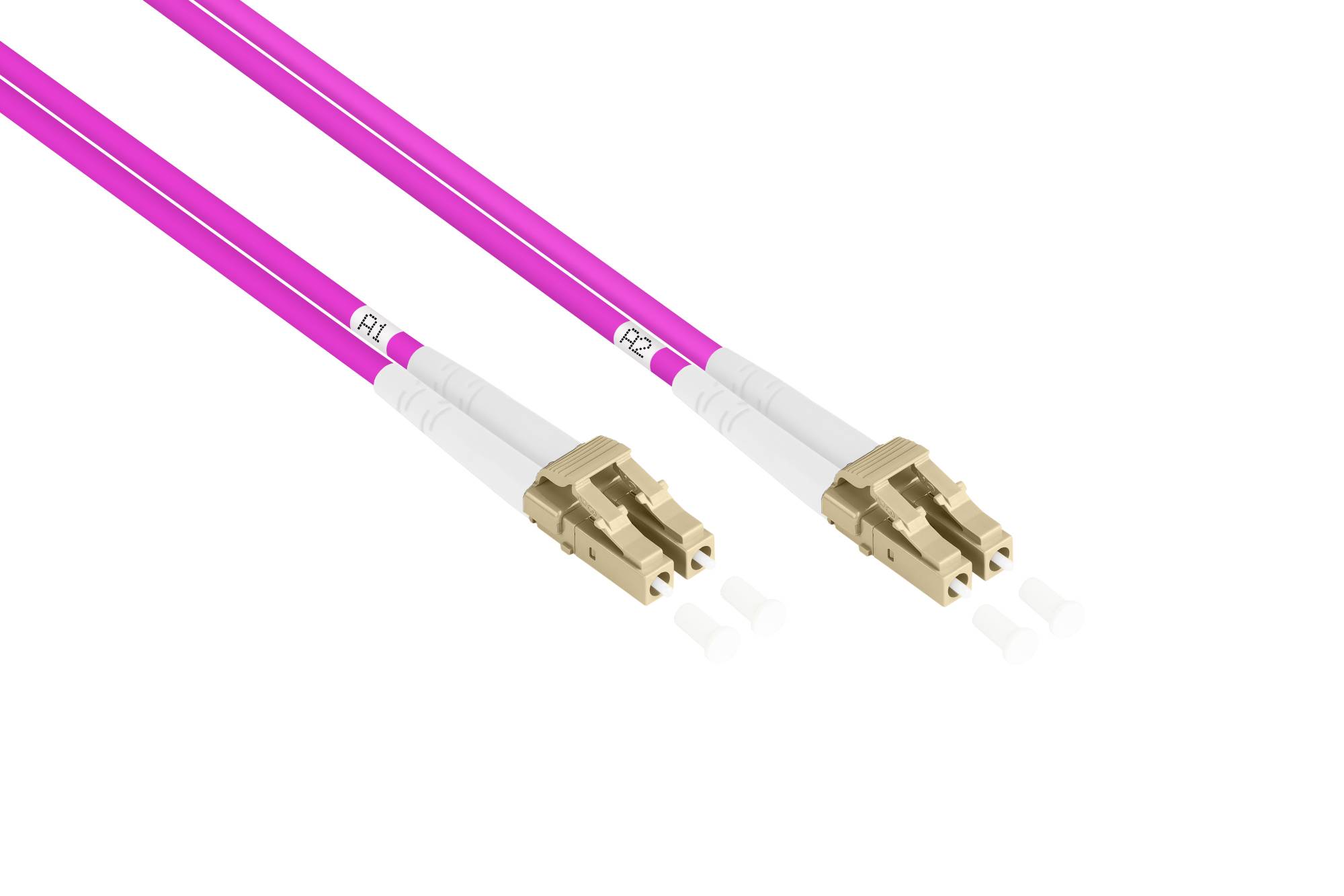 Patchkabel LWL Duplex OM4 PANZERKABEL (Multimode, 50/125) LC/LC, LSZH, Stahlarmierung, 100m, Good Connections®-0