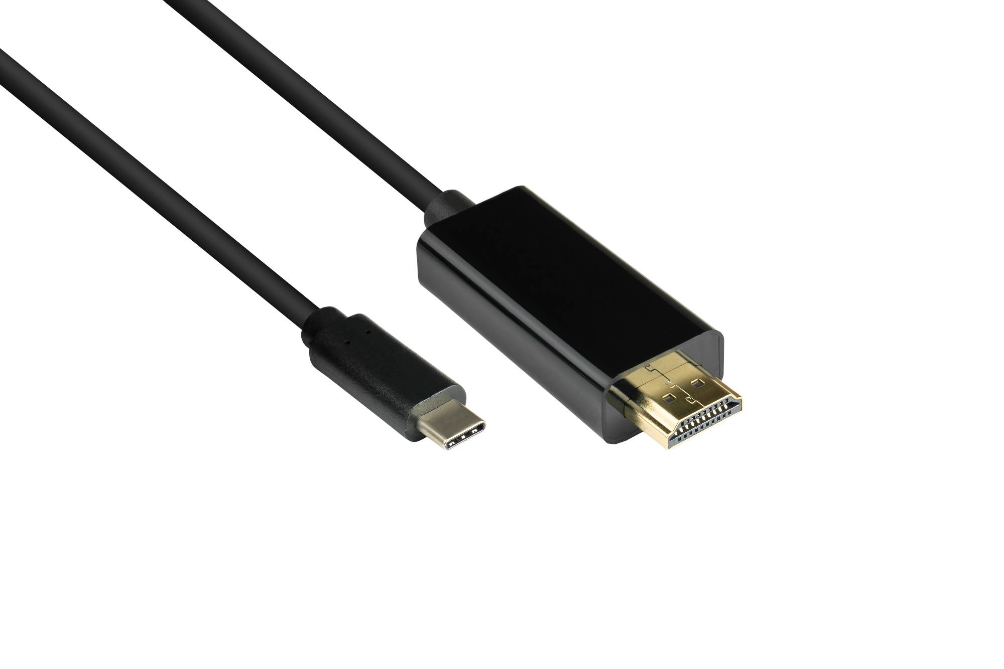 Kabelmeister® Adapterkabel USB-C™ Stecker an HDMI 2.0 Stecker, 4K / UHD @60Hz, CU, schwarz, 1m-0