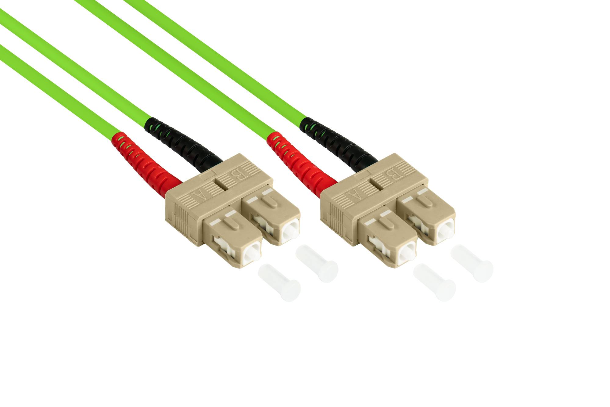 kabelmeister® Patchkabel LWL Duplex OM5 (Multimode, 50/125) SC/SC, LSZH, 1m-0