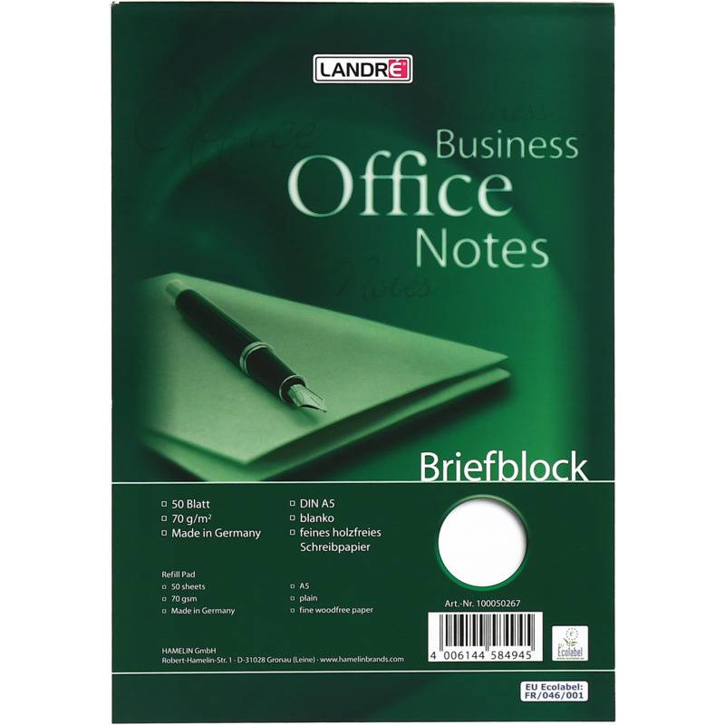 herlitz Briefblock "Business Office Notes", DIN A5, blanko-0