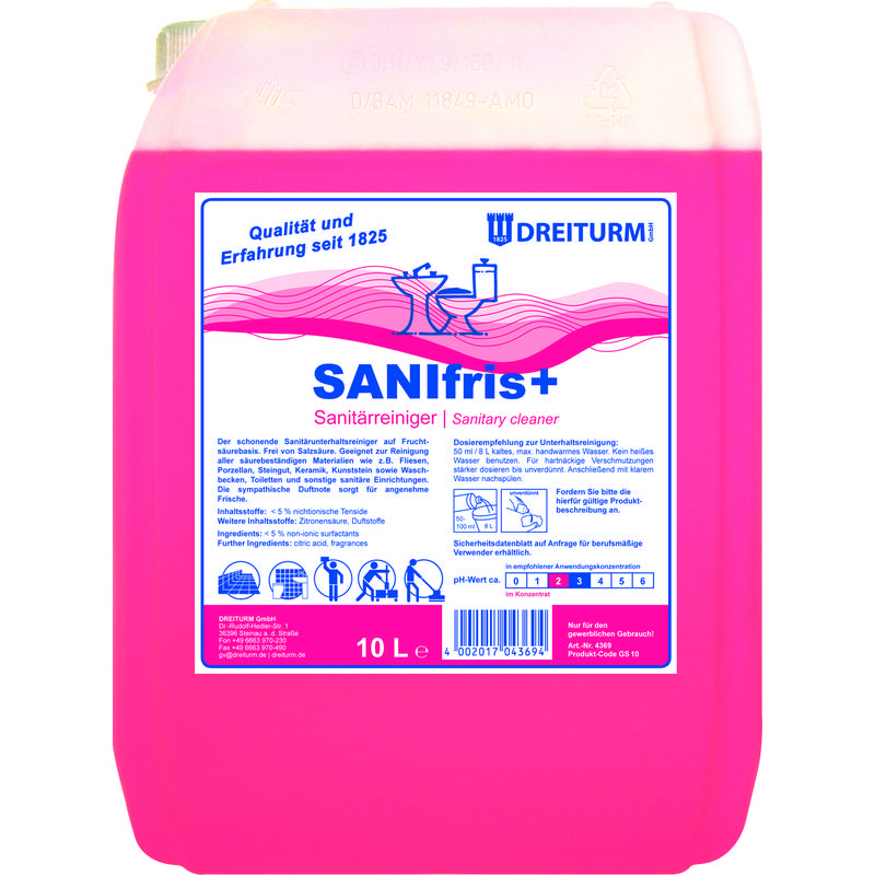 DREITURM Sanitärreiniger SANIFRIS+, 10 Liter-0
