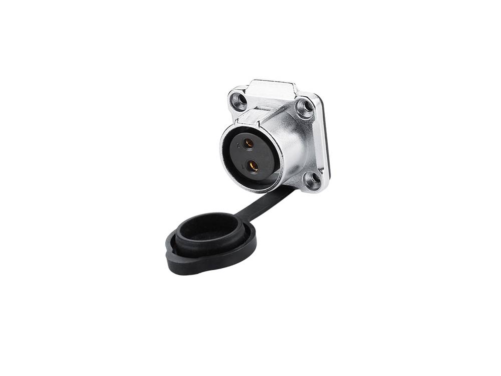 Industrie-Steckverbinder S1 - Power (2-Pin) Durchführungskupplung mit Flansch, M20-0