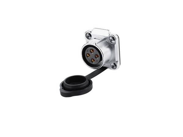 Industrie-Steckverbinder S1 - Power (4-Pin) Durchführungskupplung mit Flansch, M20