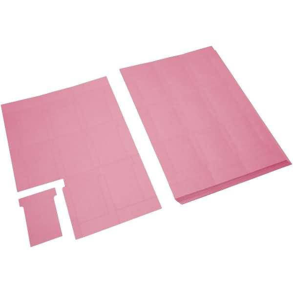 T-Karten Schmalformat für Drucker rosa VE=180 Stück