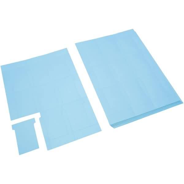 T-Karten Breitformat für Drucker blau VE=80 Stück-0