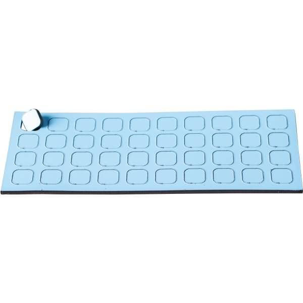 Magnetische Symbole Quadrat 9x9mm VE=40 Stück hellblau