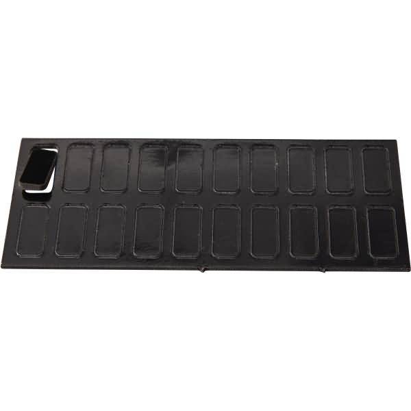Magnetische Symbole Rechteck 19x9mm VE=20 Stück schwarz
