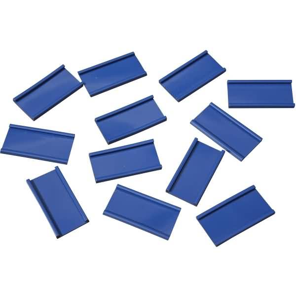 Einsteckschiene magnetisch 40x20mm VE=12 Stück blau-0