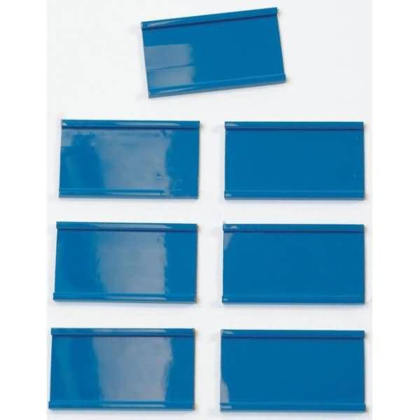 Einsteckschiene magnetisch 50x20mm VE=12 Stück blau-0