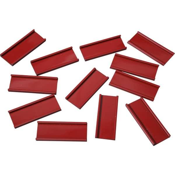 Einsteckschiene magnetisch 50x20mm VE=12 Stück rot-0