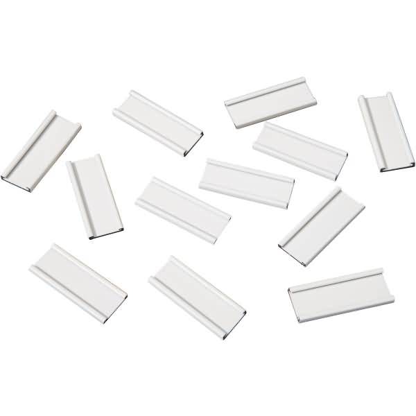 Einsteckschiene magnetisch 40x15mm VE=12 Stück weiß