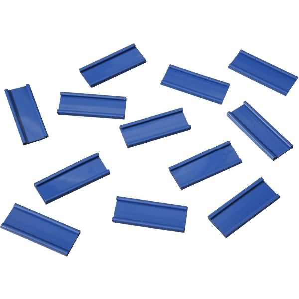 Einsteckschiene magnetisch 40x15mm VE=12 Stück blau-0