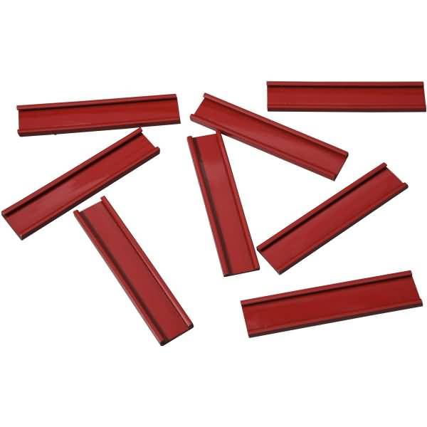 Einsteckschiene magnetisch 70x14mm VE=8 Stück rot-0