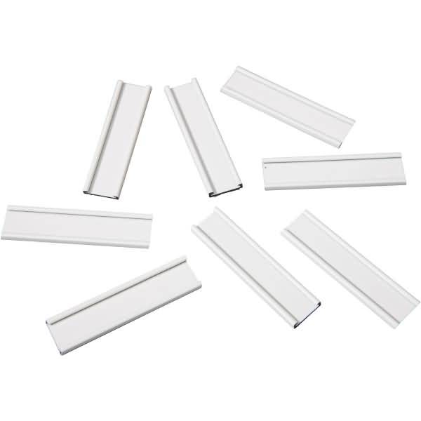 Einsteckschiene magnetisch 60x15mm VE=8 Stück weiß-0