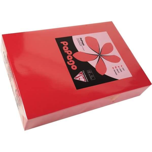 Multifunktionspapier Papago A4 210x297mm 160g/qm korallenrot VE=250 Blatt