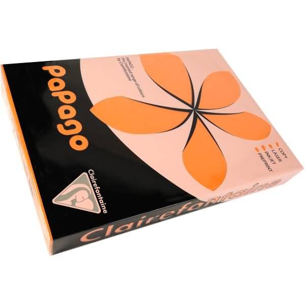 Multifunktionspapier Papago A3 420x297mm 80g/qm mandarinorange VE=500 Blatt-0