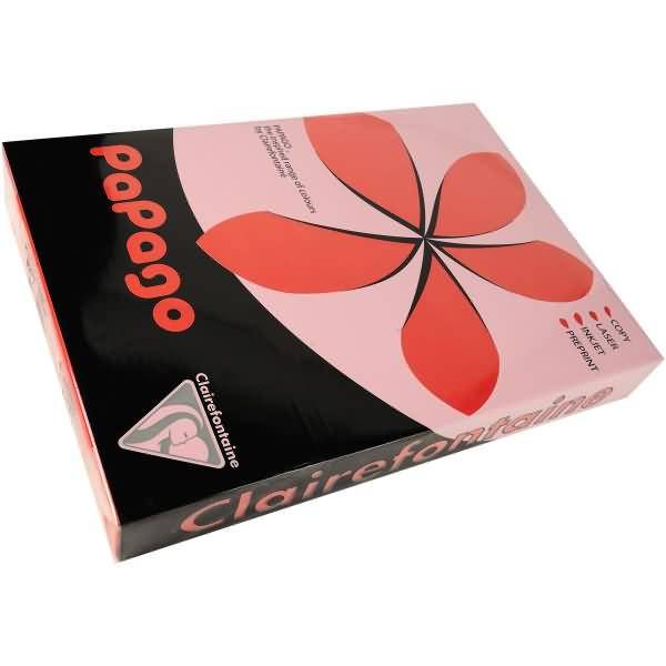 Multifunktionspapier Papago A3 420x297mm 80g/qm rotorange VE=500 Blatt-0