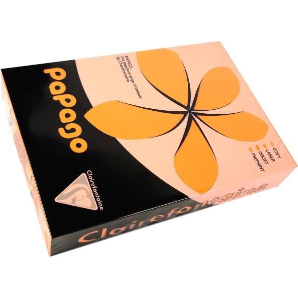 Multifunktionspapier Papago Fluo A4 210x297mm 80g/qm leuchtorange VE=500 Blatt