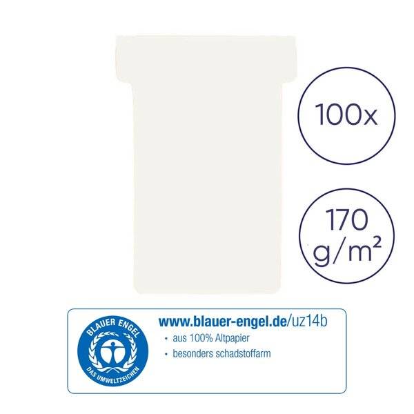 T-Karte Größe2 84x48mm cremeweiß 100 St./Pack.-1
