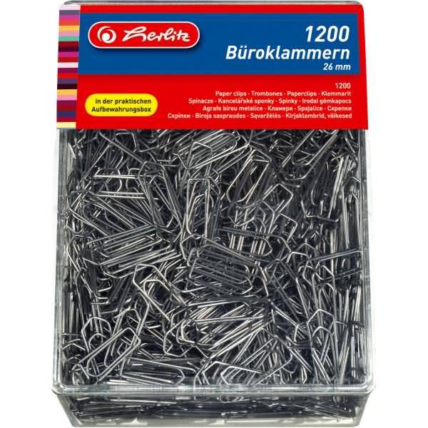 Büroklammern 26mm verzinkt VE=1200 Stück
