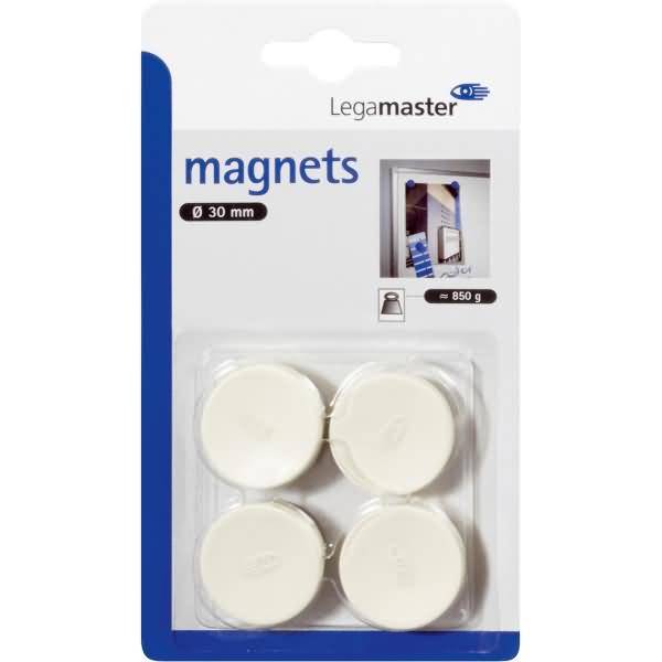 Legamaster Magnet 30mm weiß 4St C&C