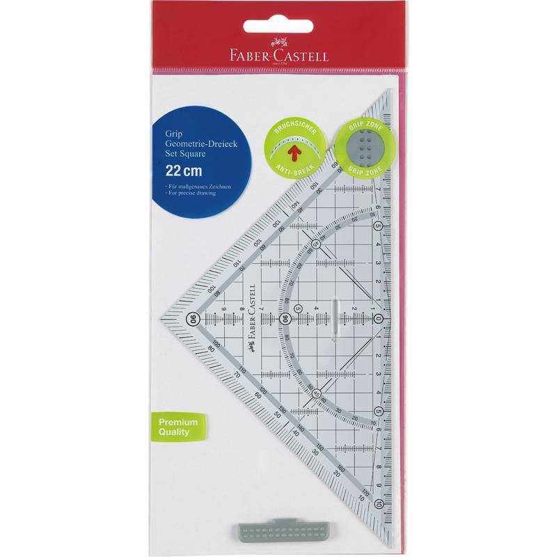 FABER-CASTELL Geometriedreieck GRIP groß, mit Griff-0
