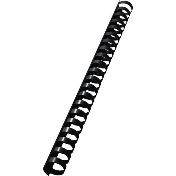 LEITZ Plastikbinderücken, DIN A4, 21 Ringe, 19 mm, schwarz