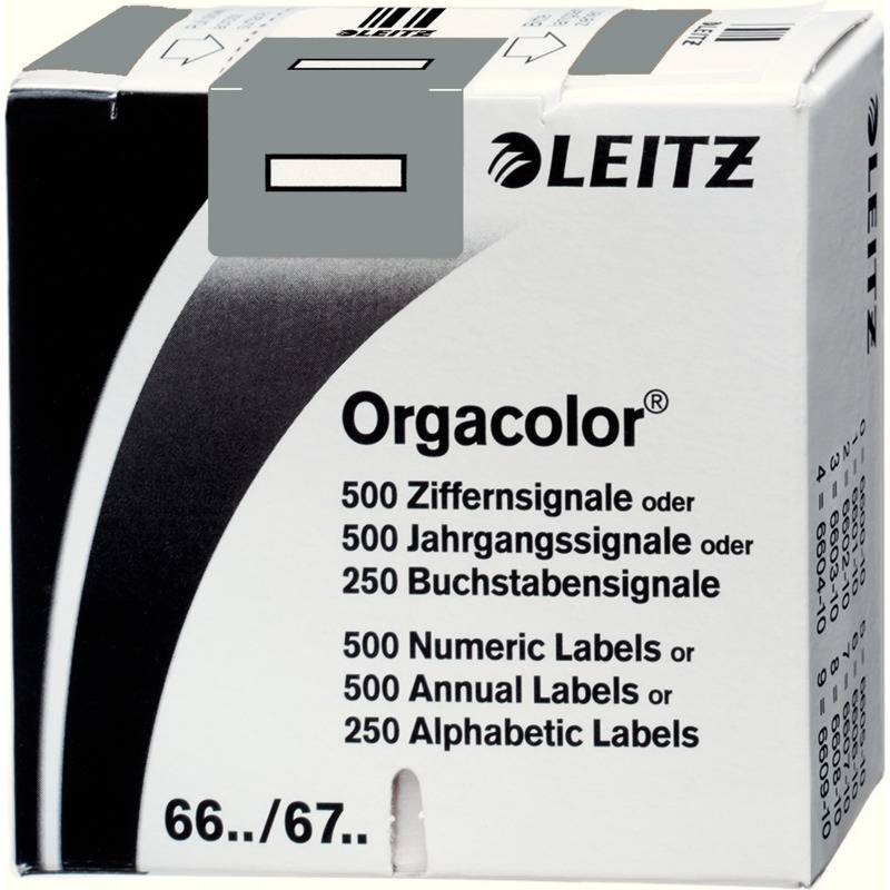Leitz Buchstabensignal Orgacolor 66181000 I grau 250 St./Pack.-0