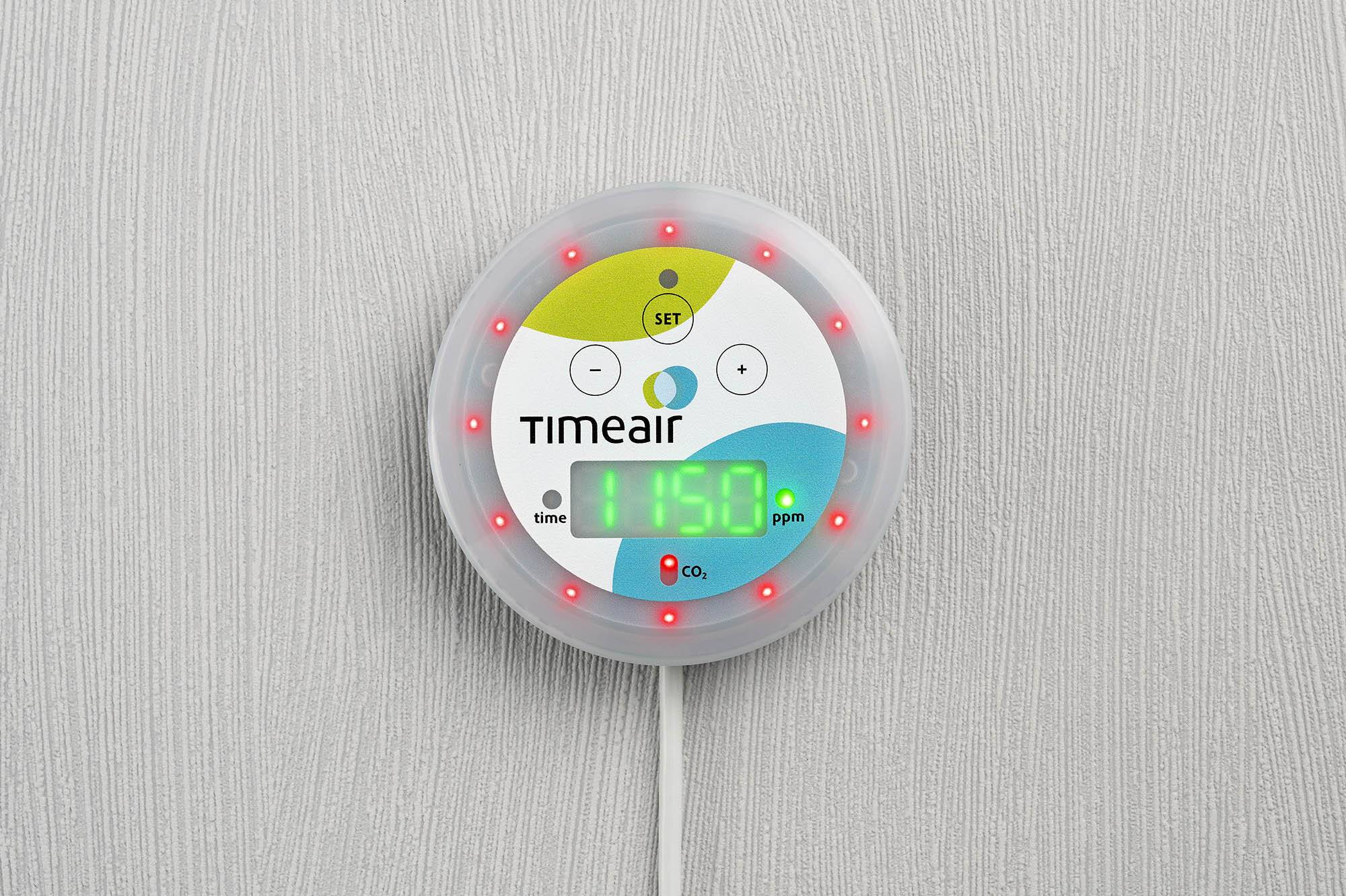 timeair CO2 Messgerät, CO2 Monitor CO2 Ampel Messbereich 400-5000 PPM